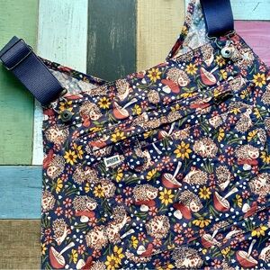 NWT Duluth XXL x33” Heirloom Gardening Bib Overalls Dusk Blue Fall Hedgehog